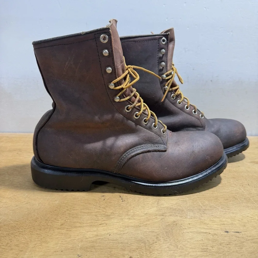 Red Wing 2233 Brown Leather Steel Toe Boots Mens 10 EE Made In USA